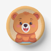 Pret Bear Face safari Wild jungle Verjaardagsfeest Papieren Kommen (Voorkant)