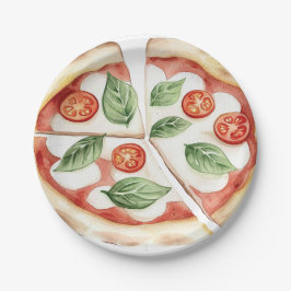 Pret borden van pizza papier papieren bordje