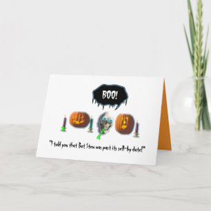 Pret-Brakende van Halloween Schedel+Pompoenen Kaart