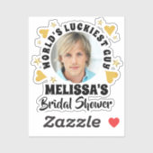 Pret Bruidegom Gezicht Foto Bruidsfeest Sticker (Vel)