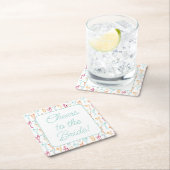 Pret Bruiloftsfeest met Handgetekend Cocktailpatro Kartonnen Onderzetters (Insitu)