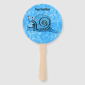 Pret Cartoon Slak Tie Dye Blauwe Schelp Witte Ogen Handwaaier (Achterkant)