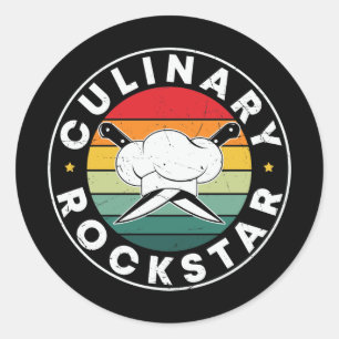 Pret chef woordkunst ronde sticker