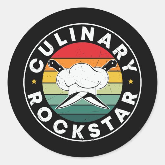 Pret chef woordkunst  ronde sticker (Voorkant)