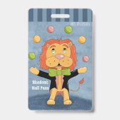 Pret Circus Jonglerende Leeuw Student Hal Pas Badg Badge (Voorzijde)