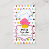 Pret cupcake & bakkershoed visitekaartje (Voorkant)