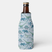 Pret-dinosauruspatroon Flesjeskoeler (Fles Voorkant)