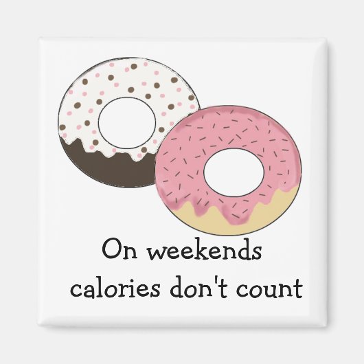 Pret Donut Zegt Magneet (Voorkant)