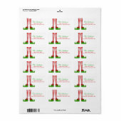 Pret-elf kerst adreslabel etiket (Full Sheet)