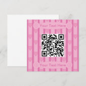Pret en Fantasie Hart QR Code Kaart (Voorkant / Achterkant)