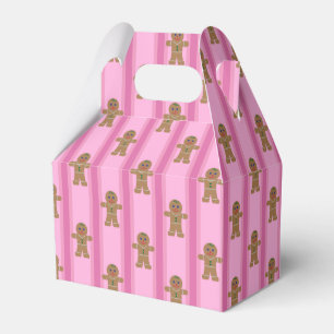 Pret en Fantasie Roze Gemberkoekmannetje Bedankdoosjes