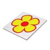 Pret en funky 60s 70s retro bloem tegeltje (Zijkant)