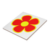 Pret en funky 60s 70s retro bloem tegeltje (Zijkant)