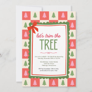 Pret en Kleurrijke Handgetekende Kerstbomen Kaart