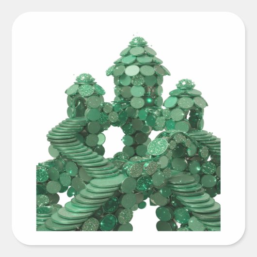 Pret Fun Groene GROENE MUNT KASTEEL Sticker Grafis (Voorkant)