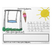 Pret Fun Kinderen Swingdown Woordspel Groot Notitieblok (Voorkant)