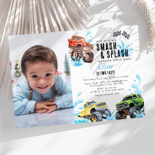Pret Fun Monster Truck Foto 2e Verjaardag Zwembad Kaart