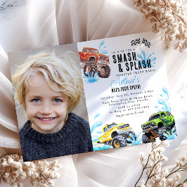 Pret Fun Monster Truck Foto 4e Verjaardag Zwembad Kaart