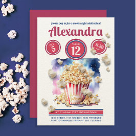 Pret Fun Rood Blauw Popcorn Filmavond Feest Waterv Kaart