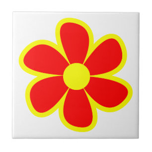 Pret Funky 60s 70s Retro Bloem Keramische Tegel Tegeltje