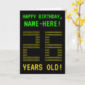 Pret, Geeky, OUDE Nerdy "26 JAAR!" De Kaart van de (Gele Bloem)