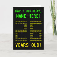 Pret, Geeky, OUDE Nerdy "26 JAAR!" De Kaart van de