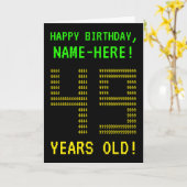 Pret, Geeky, OUDE Nerdy "49 JAAR!" De Kaart van de (Gele Bloem)