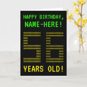 Pret, Geeky, OUDE Nerdy "56 JAAR!" De Kaart van de (Gele Bloem)