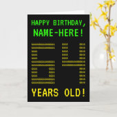 Pret, Geeky, OUDE Nerdy "64 JAAR!" De Kaart van de (Gele Bloem)