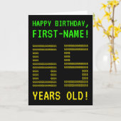 Pret, Geeky, OUDE Nerdy "65 JAAR!" De Kaart van de (Gele Bloem)