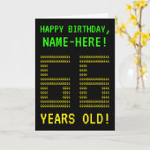 Pret, Geeky, OUDE Nerdy "66 JAAR!" De Kaart van de (Gele Bloem)