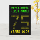 Pret, Geeky, OUDE Nerdy "75 JAAR!" De Kaart van de (Gele Bloem)