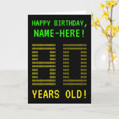 Pret, Geeky, OUDE Nerdy "80 JAAR!" De Kaart van de (Gele Bloem)