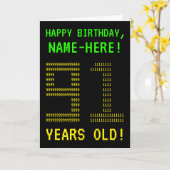 Pret, Geeky, OUDE Nerdy "91 JAAR!" De Kaart van de (Gele Bloem)