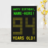 Pret, Geeky, OUDE Nerdy "94 JAAR!" De Kaart van de (Gele Bloem)