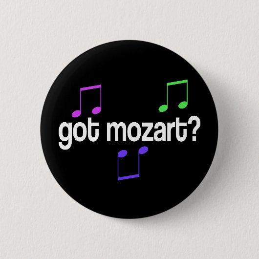 Pret Geworden Mozart Ronde Button 5,7 Cm (Voorkant)