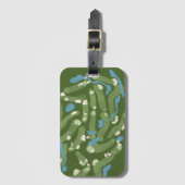 Pret golfbaan grafisch op een bagagelabel (Voorkant (verticaal))