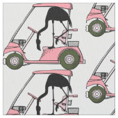 Pret golfkarretjes patroon flamingo golf caddy stof (Close Up)