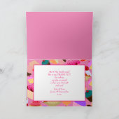 Pret, Heldere Roze Cupcake - het Huwelijk dankt u Bedankkaart (Binnen)