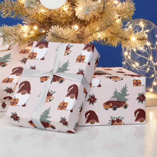 Pret Kerst Gnome Illustratie Cadeaupapier (Feestdagen)