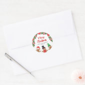 Pret Kerst Holly Sticker (Envelop)