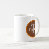Pret leuk herfstseizoen uil monogram koffiemok (Voorkant rechts)