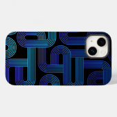 Pret moderne abstract paarsblauw doolhofpatroon Case-Mate iPhone case (Achterkant (horizontaal))
