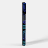 Pret moderne abstract paarsblauw doolhofpatroon Case-Mate iPhone case (Achterkant / Rechts)