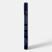 Pret moderne abstract paarsblauw doolhofpatroon Case-Mate iPhone case (Achterkant / Links)
