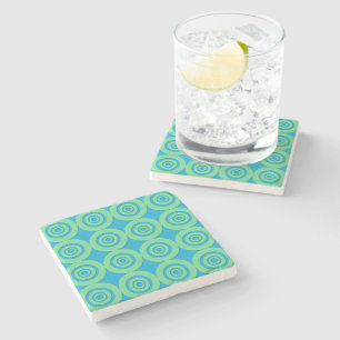 Pret moderne cirkels Mintgroen aqua patroon Stenen Onderzetter