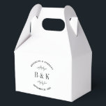 Pret Monogram Bloemige Botanische Trouw Koppel Naa Bedankdoosjes<br><div class="desc">Een elegante en stijlvolle monogram naam ontwerp.</div>