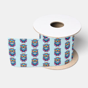 Pret monster betegeld feestje unisex satijnen lint