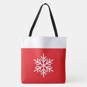 Pret Nordische Sneeuwvlok Witte Rand Op Kerstmis R Tote Bag
