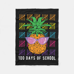 Pret-Pineapple 100 Dagen School Leraar En Student Fleece Deken